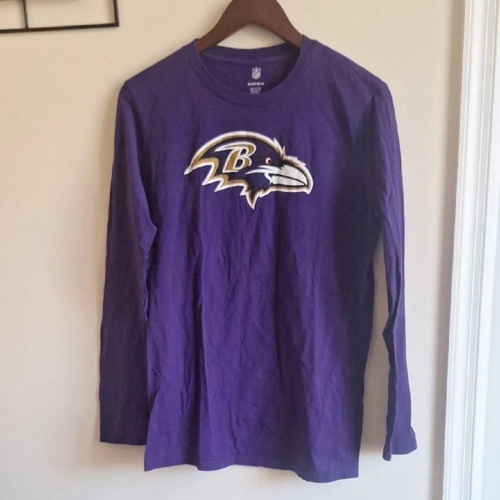 Baltimore Ravens Youth Purple Long Sleeve Shirt Size XL - Picture 2 of 5